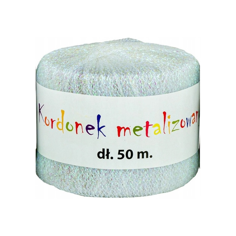 Kordonek metalizowany 2mmx50m perła KOB-03 ALIGA