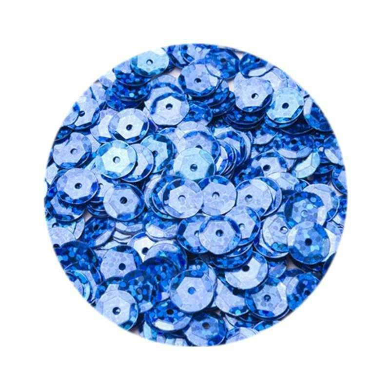 Cekiny hologramowe 6mm niebieskie 10g. H90 BREWIS