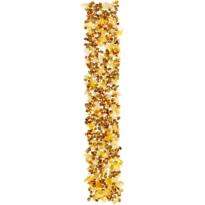 Kryształki samoprzylepne z kamykami ZŁOTE 3,5x16cm 501438