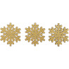 Drewniane płatki śniegu 30mm złote 8szt. 486035 TITANUM