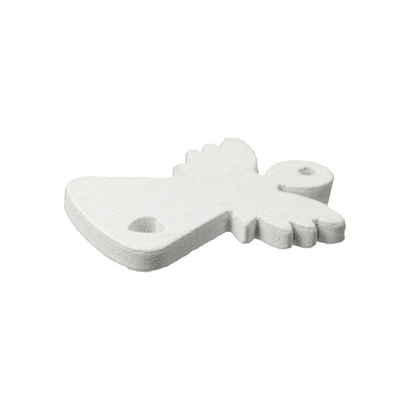 Drewniane anioły ażurowe 25x29mm białe 15szt. 417639 TITANUM