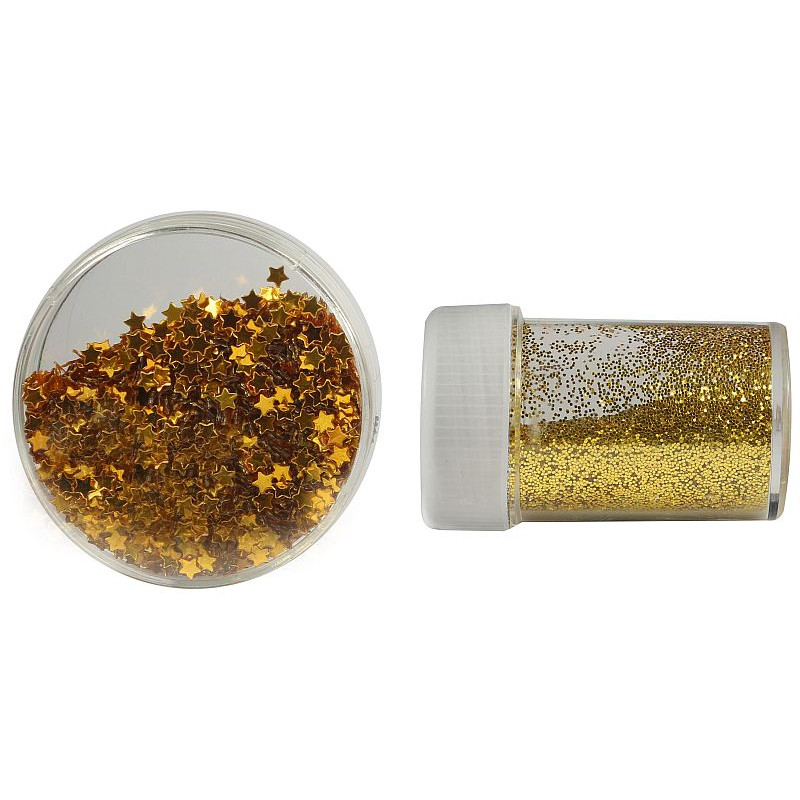 Brokat 8g i konfetti gwiazdki 10g złoty 307631 TITANUM