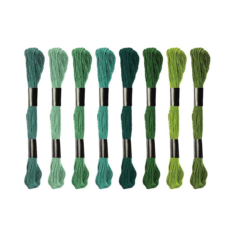 Mulina 8m tonacja zielona 8 kolorów 462572 TITANUM