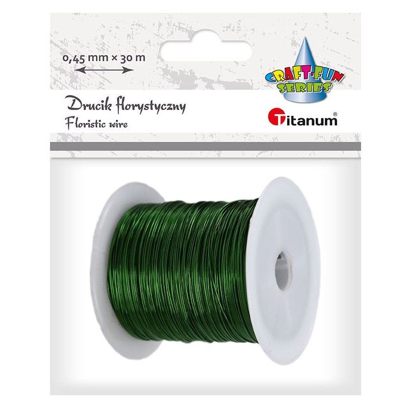 Drucik florystyczny 0,45mm x 30m zielony 339371 TITANUM