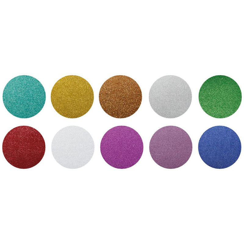 Karton brokatowany A4 10 kolorów 250g 487247 TITANUM