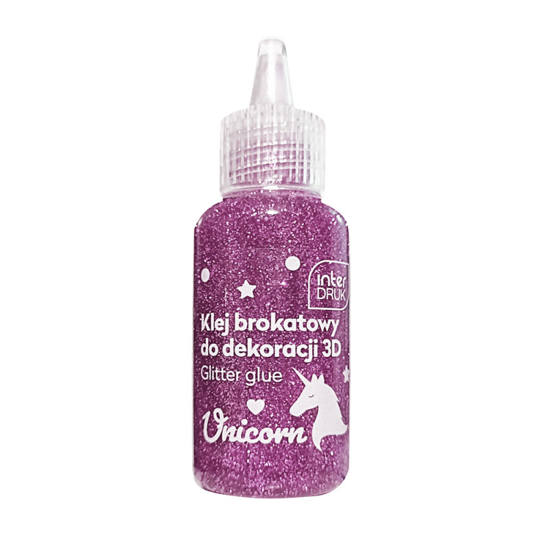Klej brokatowy do dekoracji 3D 20ml UNICORN 24szt. INTERDRUK