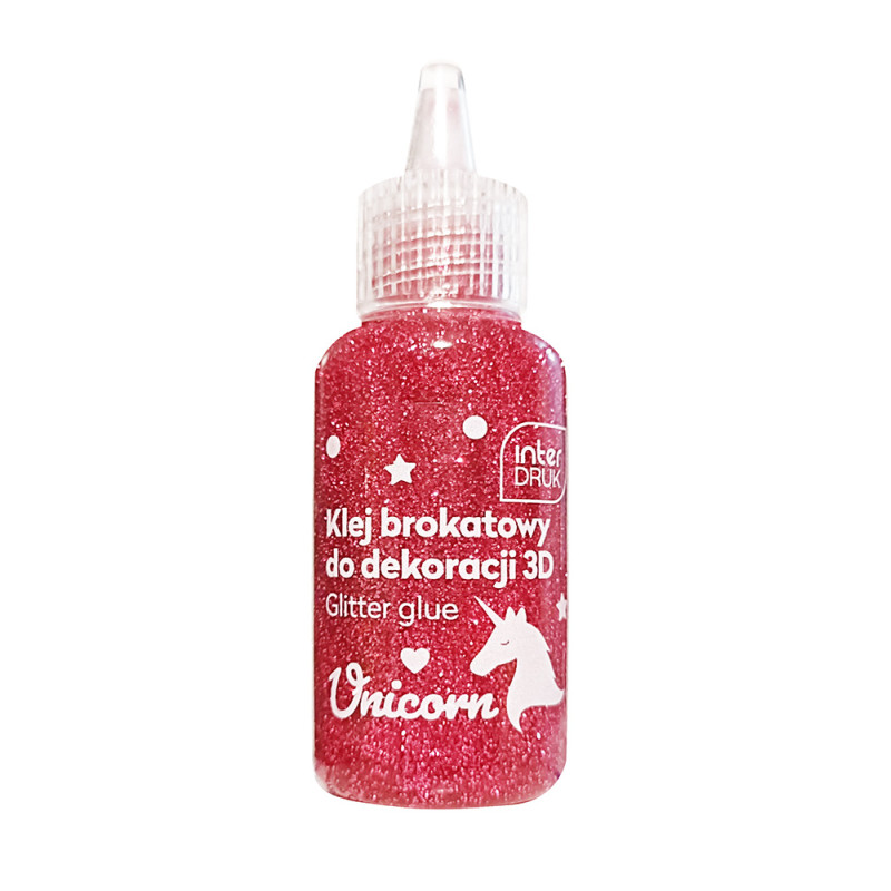 Klej brokatowy do dekoracji 3D 20ml UNICORN 24szt. INTERDRUK