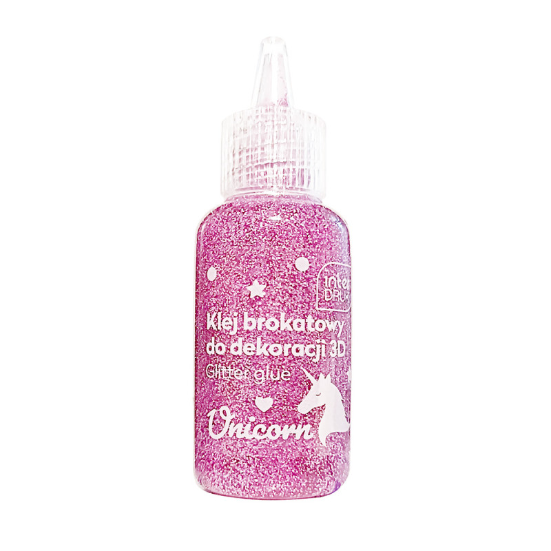 Klej brokatowy do dekoracji 3D 20ml UNICORN 24szt. INTERDRUK