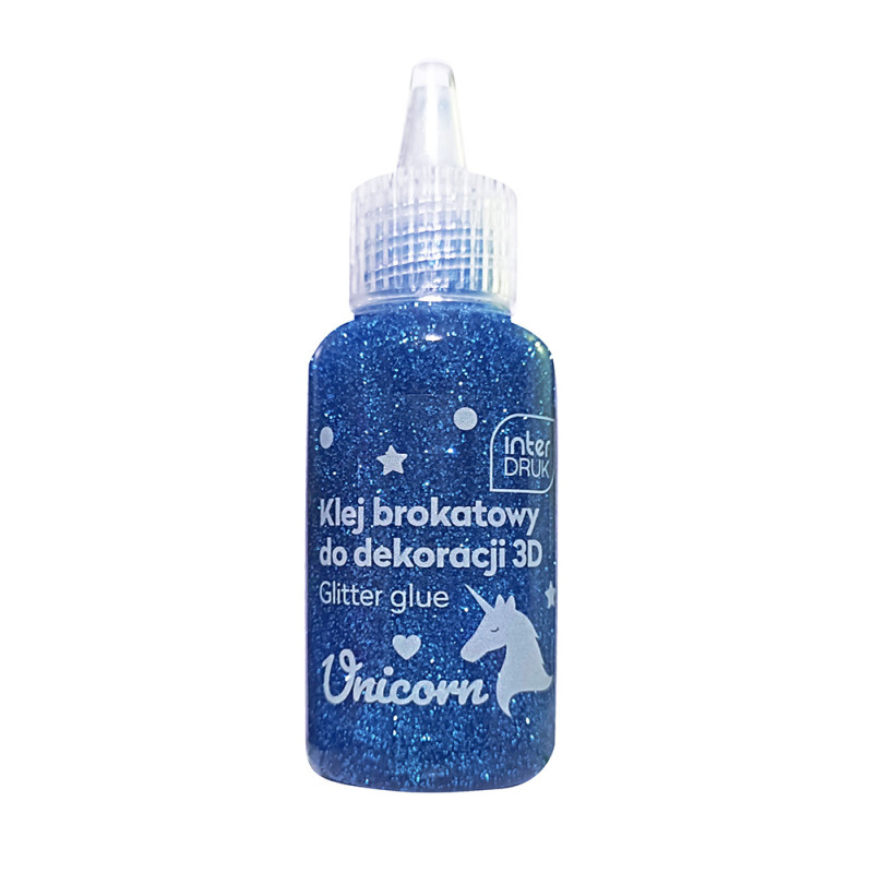 Klej brokatowy do dekoracji 3D 20ml UNICORN 24szt. INTERDRUK