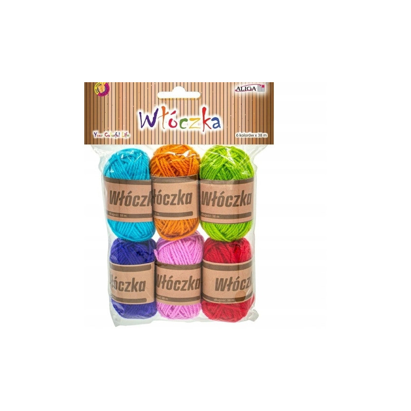 Włóczka mix kol. 38m 6szt. WL-9410 ALIGA