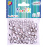 Koraliki plastikowe mix rozmiarów (60 sztuk) srebrne PJ-9470 ALIGA