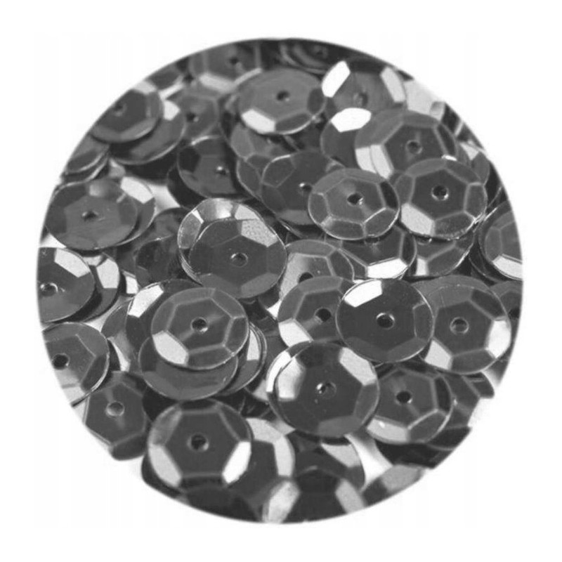 Cekiny hologramowe 8mm szare H130 BREWIS