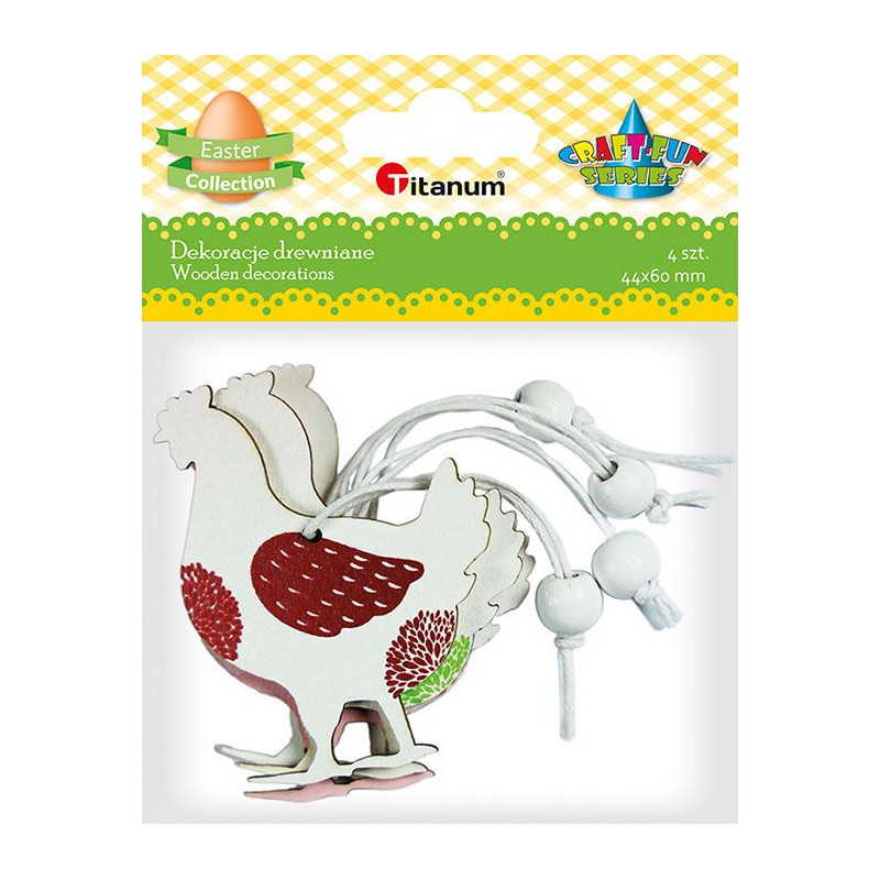 Ozdoba drewniana Craft-Fun Series Kura zawieszka 494410 TITANUM