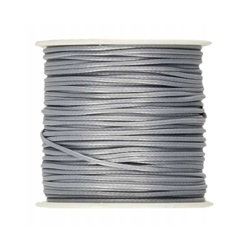 Sznurek bawełniany woskowany 1mm*25m srebrny SBW3 BREWIS