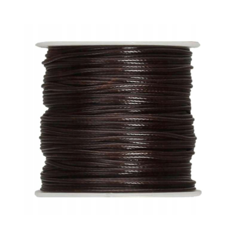 Sznurek bawełniany woskowany 1mm*25m czarny SBW4 BREWIS