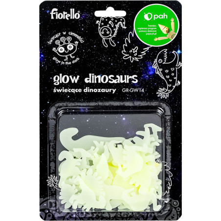 Ozdoby fluorescencyjne DINOZAURY miks 24szt. GR-GW14 170-2810 FIORELLO