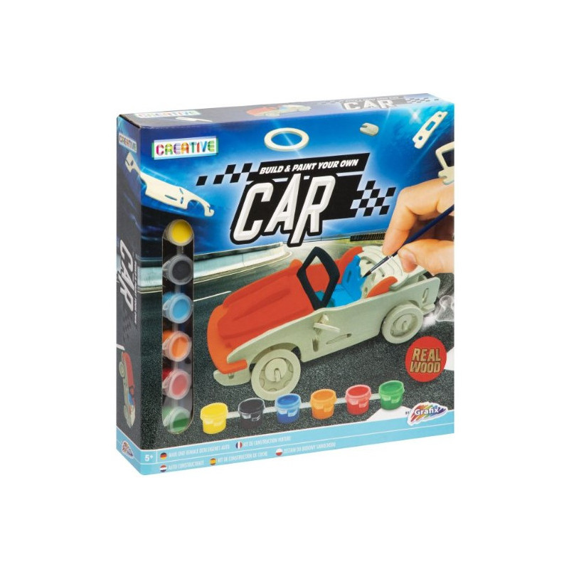 Drewniana konstrukcja SAMOCHÓD 200045 GRAFIX