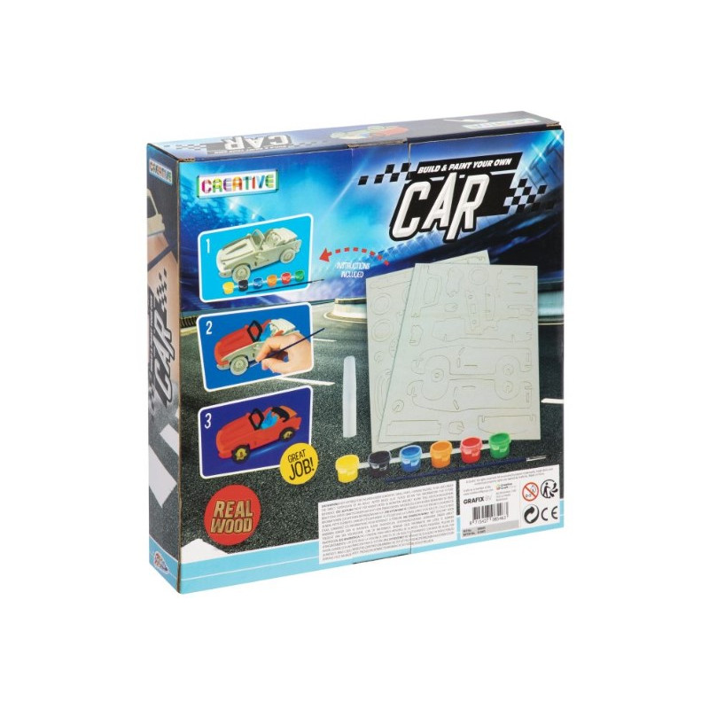 Drewniana konstrukcja SAMOCHÓD 200045 GRAFIX