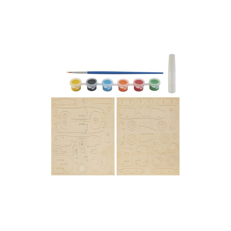 Drewniana konstrukcja SAMOCHÓD 200045 GRAFIX