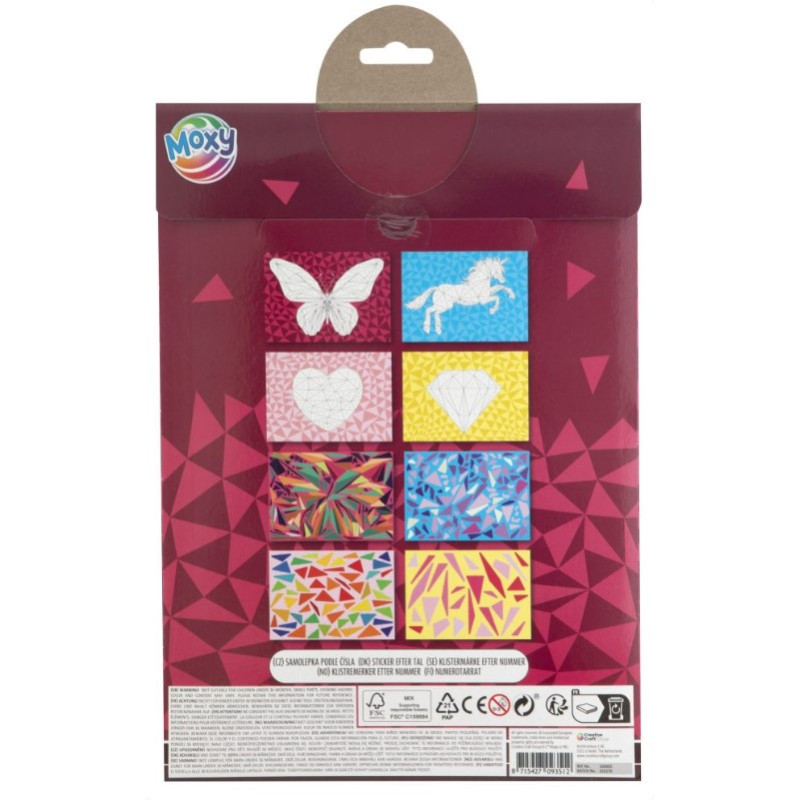 Naklejanie po numerach A4 MOTYL 100082/A MOXY
