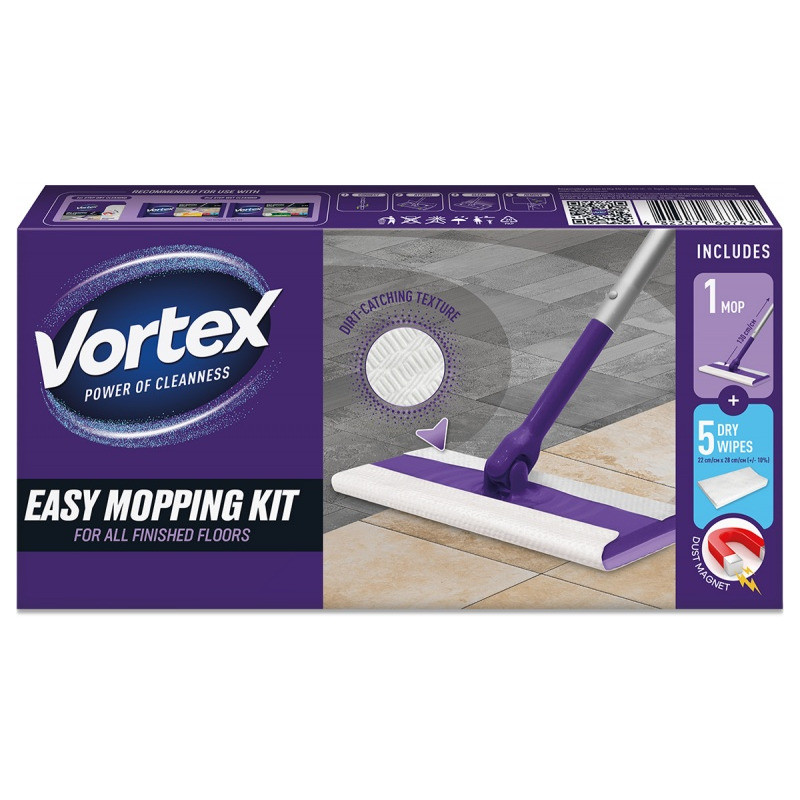 Zestaw mop myjący i 5 suchych chusteczek BS-VR-667431 VORTEX