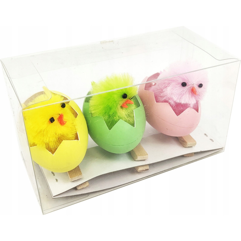 Kurczaki w skorupce na klamerce 5,5cm (3 sztuki) SKE3 BREWIS