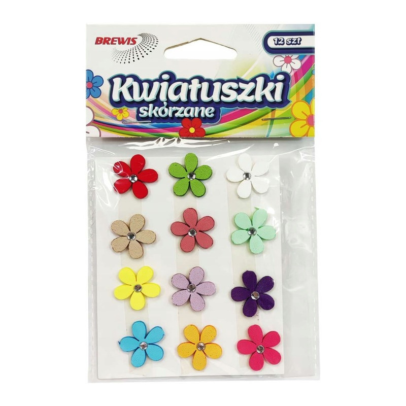 Kwiatuszki skórzane (12 sztuk) KS1 BREWIS