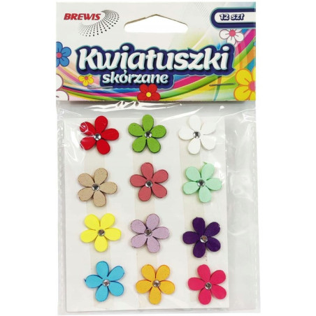 Kwiatuszki skórzane (12 sztuk) KS1 BREWIS