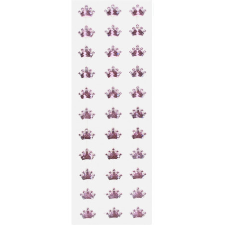 Kryształki samoprzylepne KORONA różowa (33 szt) 545767 CRAFT WITH FUN
