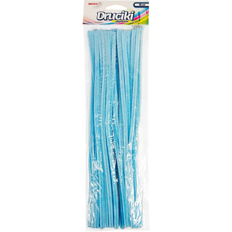 Druciki kreatywne DR33 jasny niebieski 40szt. 30cm BREWIS