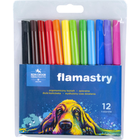 Flamastry 12 kolorów 7710/2AB KOH-I-NOOR