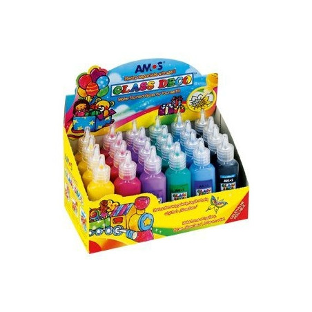 Farby witrażowe AMOS GD22D24 - 6 kolorówx4szt. 170-1047