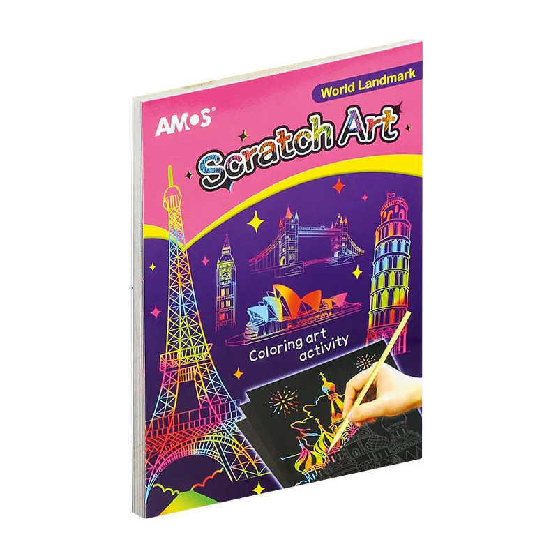 Karty do zdrapywania SCRATCH ART 10x14cm SA4-FA14 AMOS