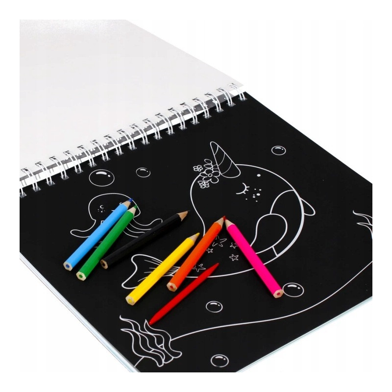 Zestaw kreatywny kolorowanka-wydrapywanka CRAZY CREATURES 497703 STARPAK