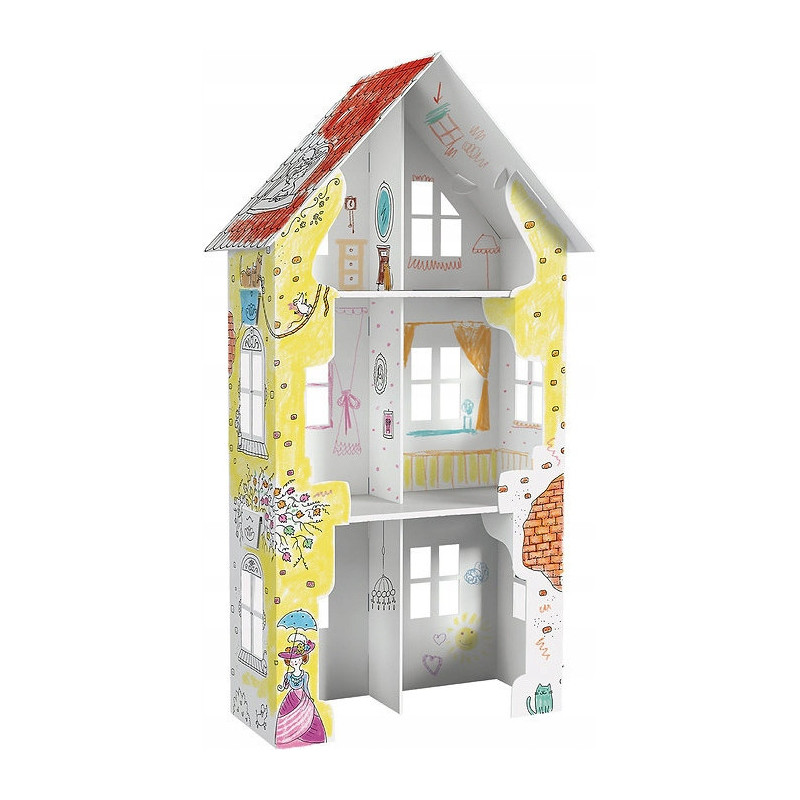 Kolorowanka składana 3D XXL Domek ul.Fiołkowa 4 PD-000201 MONUMI