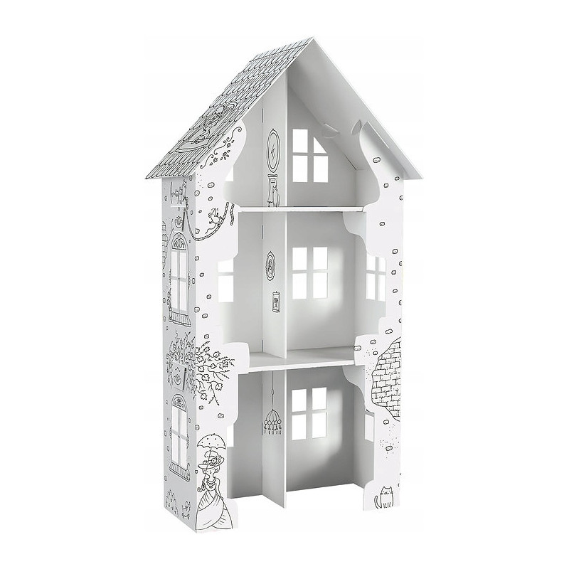 Kolorowanka składana 3D XXL Domek ul.Fiołkowa 4 PD-000201 MONUMI