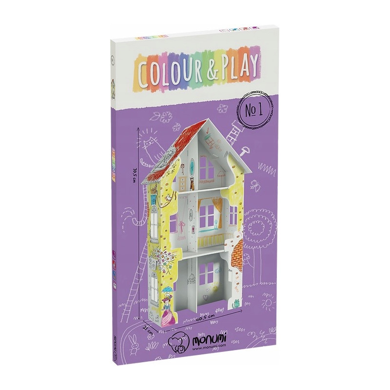 Kolorowanka składana 3D XXL Domek ul.Fiołkowa 4 PD-000201 MONUMI