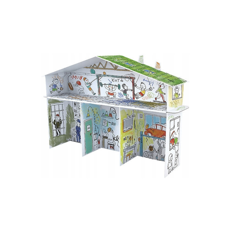 Kolorowanka składana 3D XXL Domek tylko dla chłopaków PD-000203 MONUMI