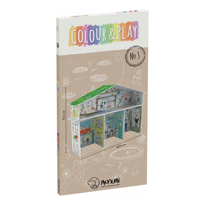 Kolorowanka składana 3D XXL Domek tylko dla chłopaków PD-000203 MONUMI