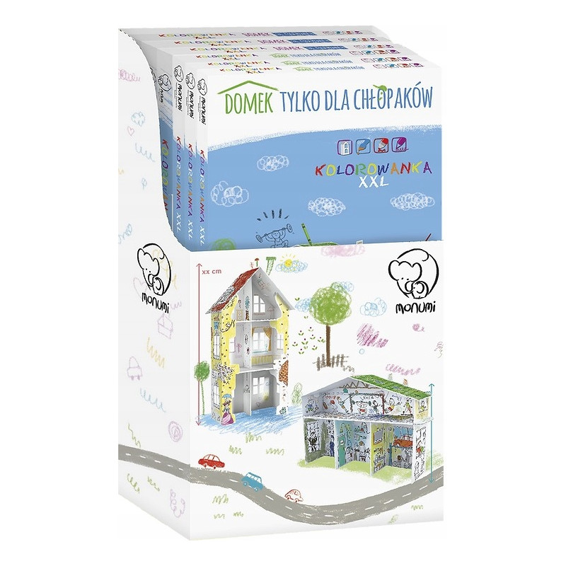 Kolorowanka składana 3D XXL Domek tylko dla chłopaków PD-000203 MONUMI