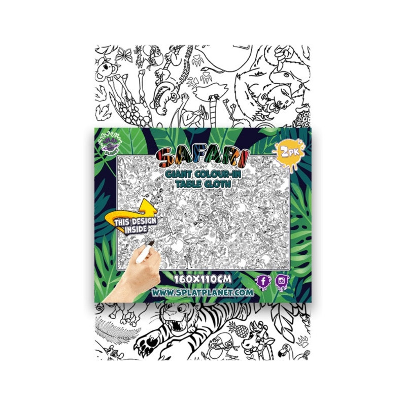 Obrus do kolorowania 160x110cm SAFARI (2szt.) Panta Plast