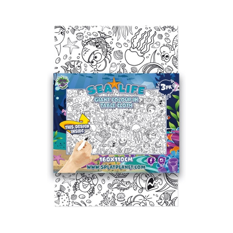 Obrus do kolorowania 160x110cm MORSKIE ŻYCIE (2szt.) Panta Plast