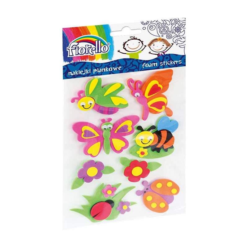 Naklejki piankowe FIORELLO GR-NP128 owady (8szt.) 170-2384 KW-TRADE