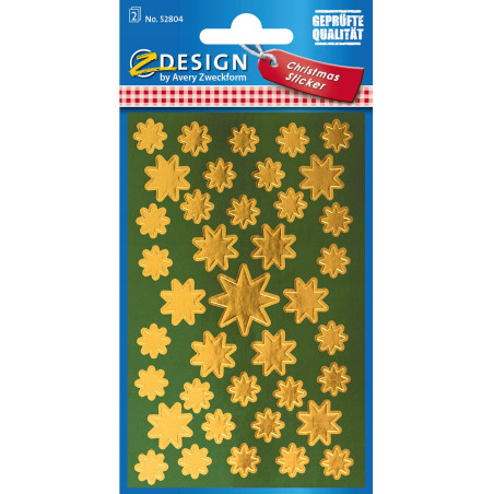 Naklejki Z-Design - złote gwiazdy 52804 AVERY ZWECKFORM