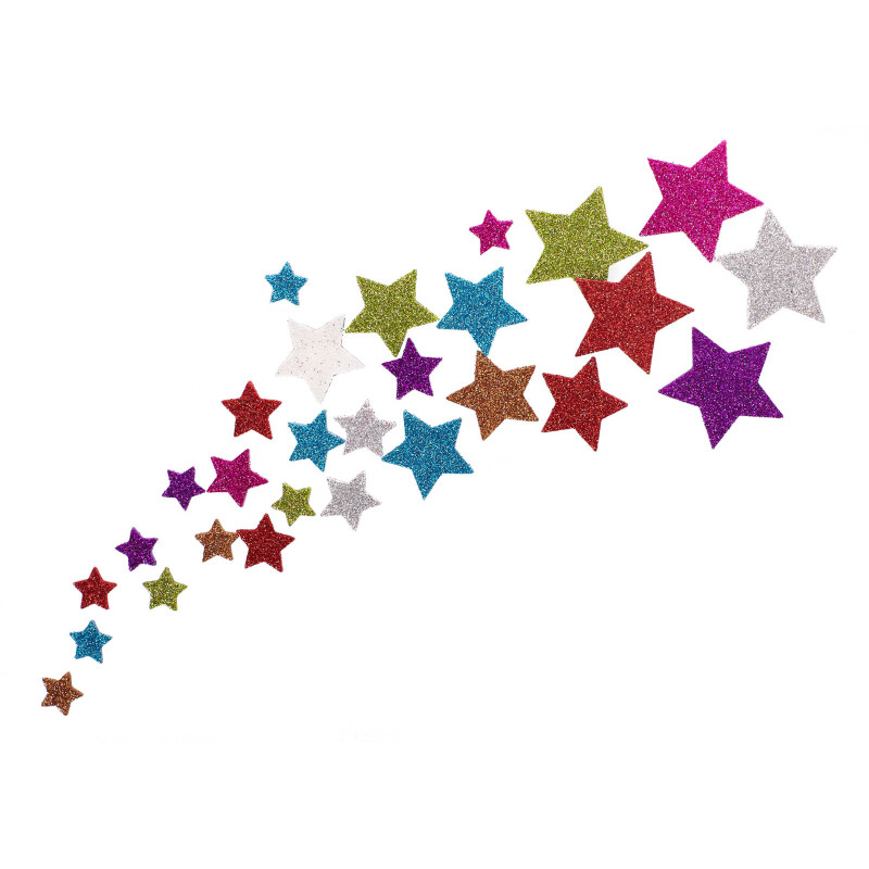 Naklejki samoprzylepne brokatowe gwiazdki 335117010 ASTRA