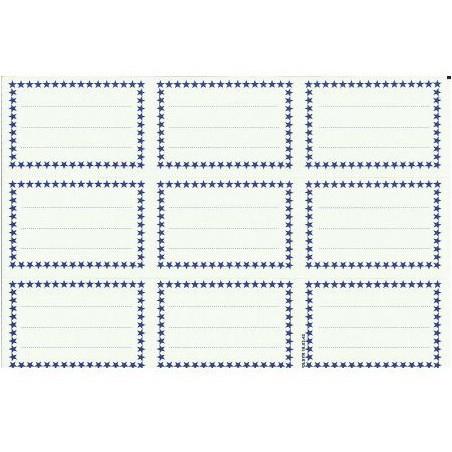 Naklejka na zeszyt małe-9 (25szt) z obramówką POLSYR