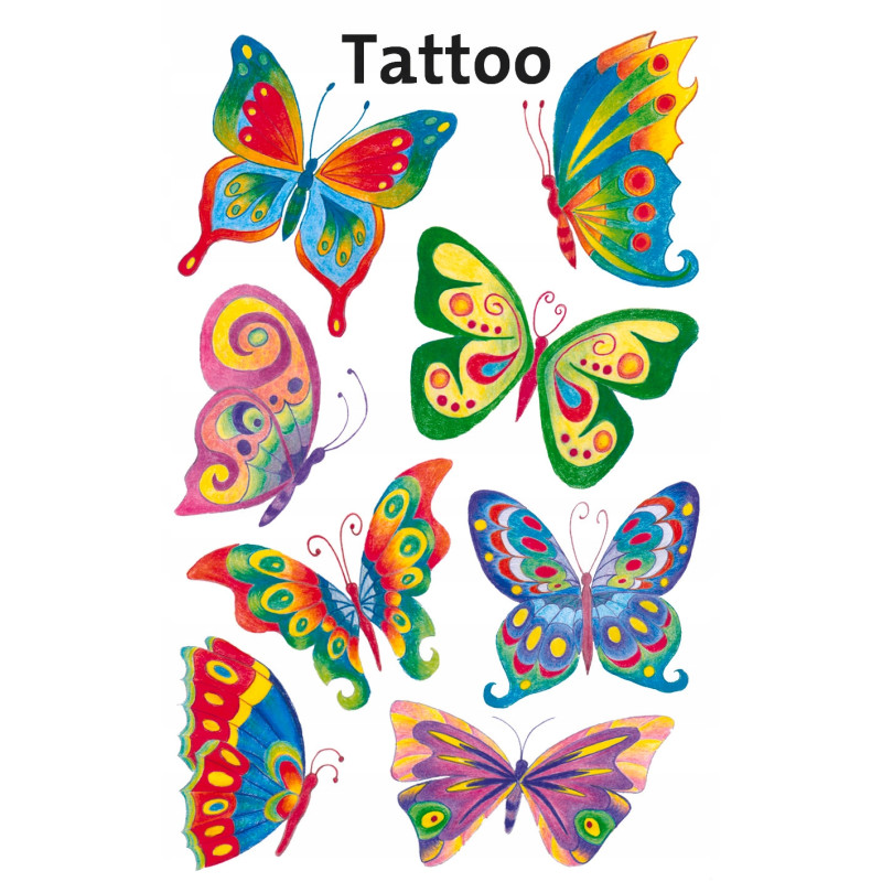 Naklejki tatuaże dla dzieci MOTYLE 56742 Z-DESIGN KIDS TATTOO AVERY ZWECKFORM