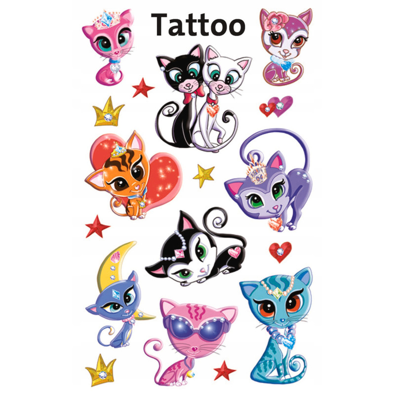 Naklejki tatuaże dla dzieci KOTY 56675 Z-DESIGN KIDS TATTOO AVERY ZWECKFORM