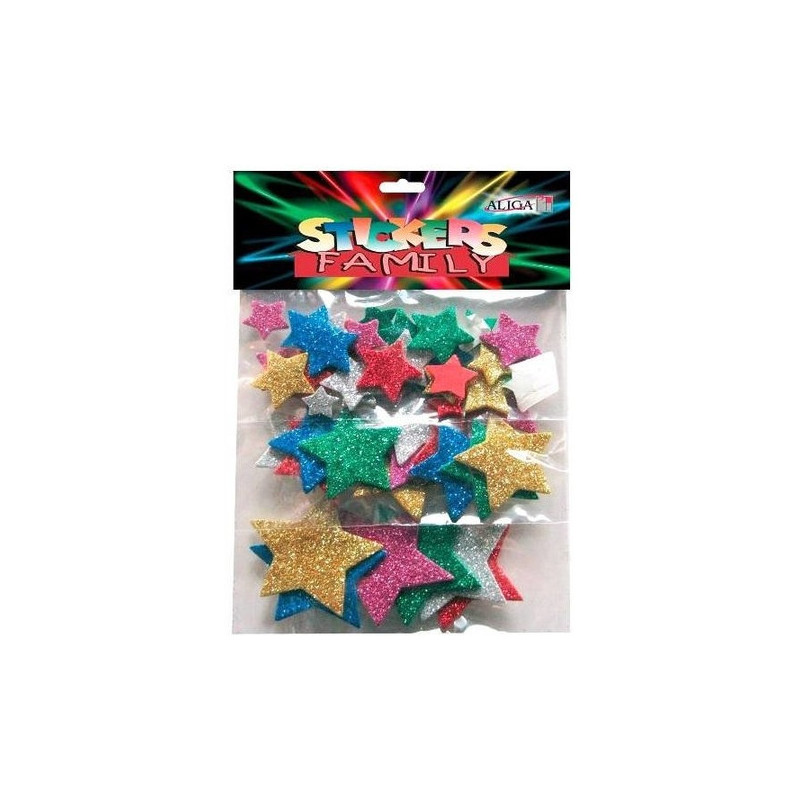 Naklejki GGW-03 gwiazdki brokat ALIGA