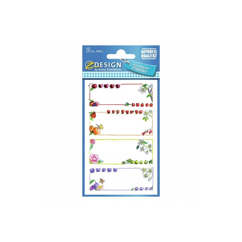 Naklejki spiżarniane na przetwory 59652 ZDESIGN AVERY ZWECKFORM
